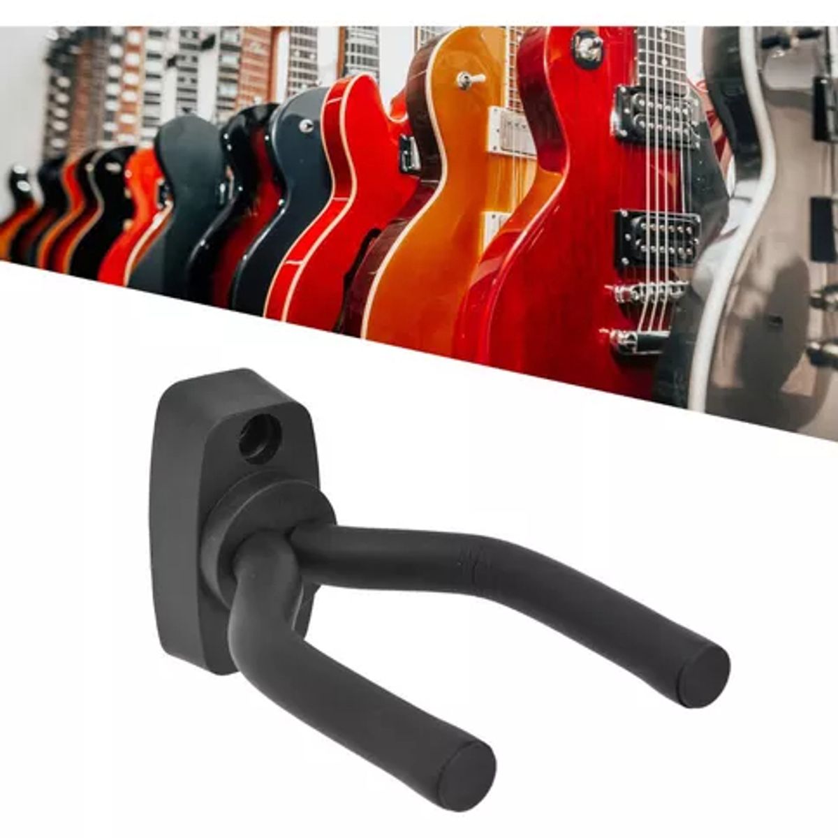 TIOZONEY - Pack 4 Soporte Guitarra Pared Colgador Bajo Y Ukelele