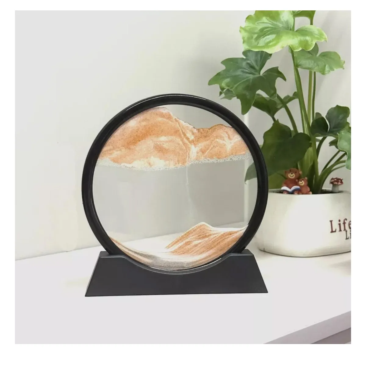 GENERICO - 3d Reloj De Reloj De Arena Paisaje Natural Fluyendo  COLOR Amarillo