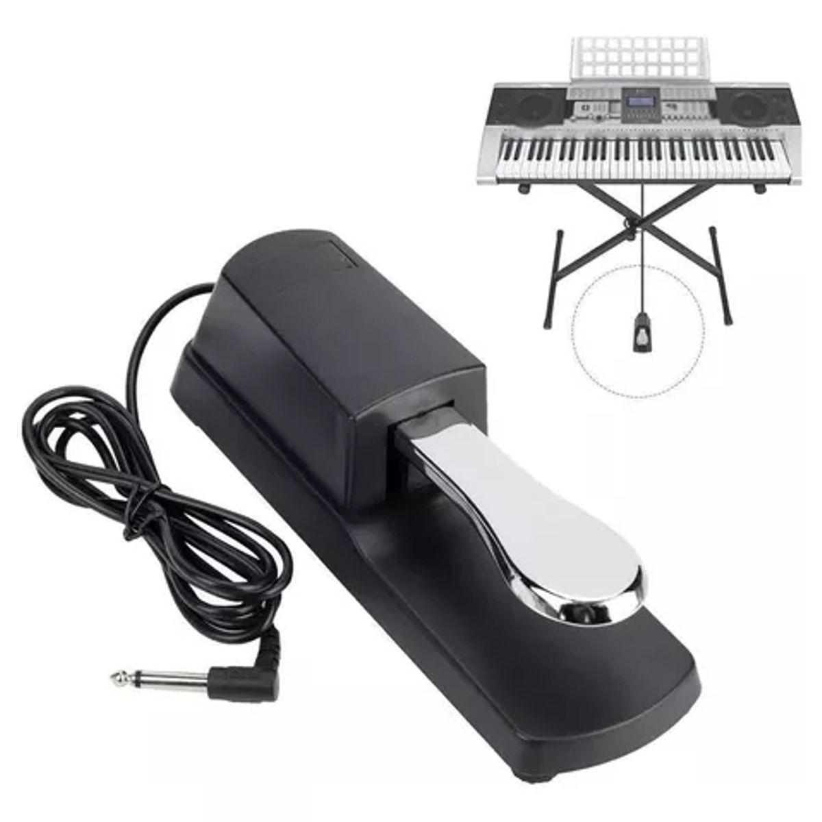 TIOZONEY - Pedal Sustain Universal Teclado Polaridad Pedales Piano