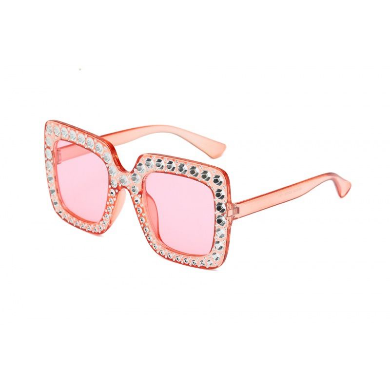 TIOZONEY - Gafas de sol cuadradas imitación diamante