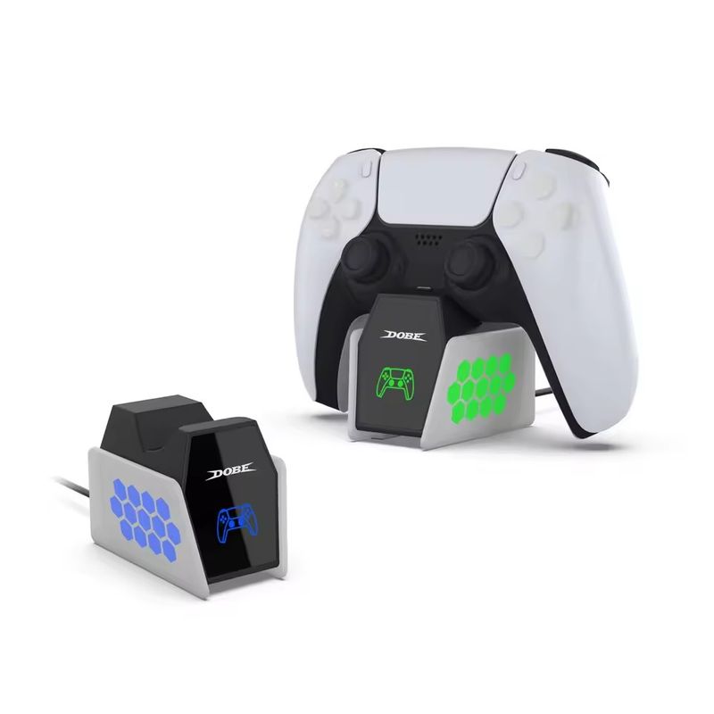 DOBE - Base de carga para controlador PS5 con soporte de cargador USB ligero