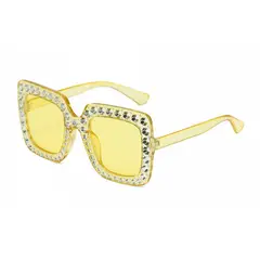 TIOZONEY - Gafas de sol cuadradas imitación diamante