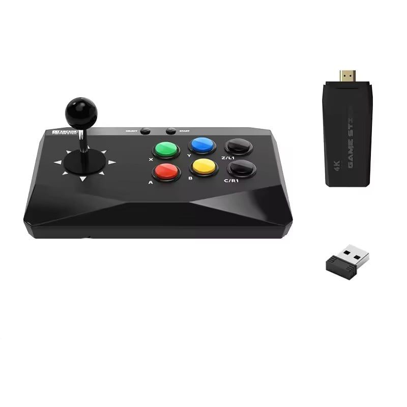 CORRERREY - Consola de videojuegos 4K con teclado Arcade palo de 20000 juegos