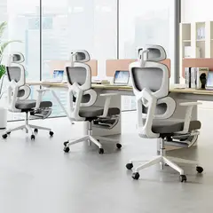 DELI - Silla Oficina Escritorio Soporte Lumbar Y Cabecera