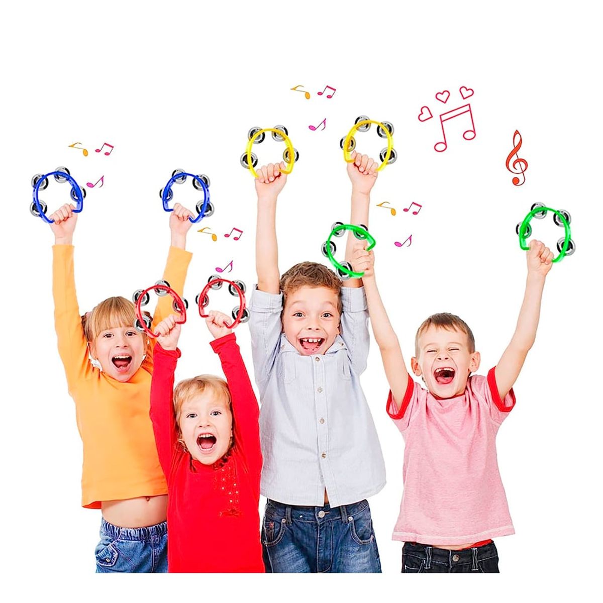 HONDO - PANDERO 4 PLÁSTICO ROJO CJ-4-RD HONDO