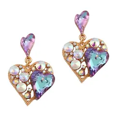 TIOZONEY - Pendientes de cristal de amor femenino