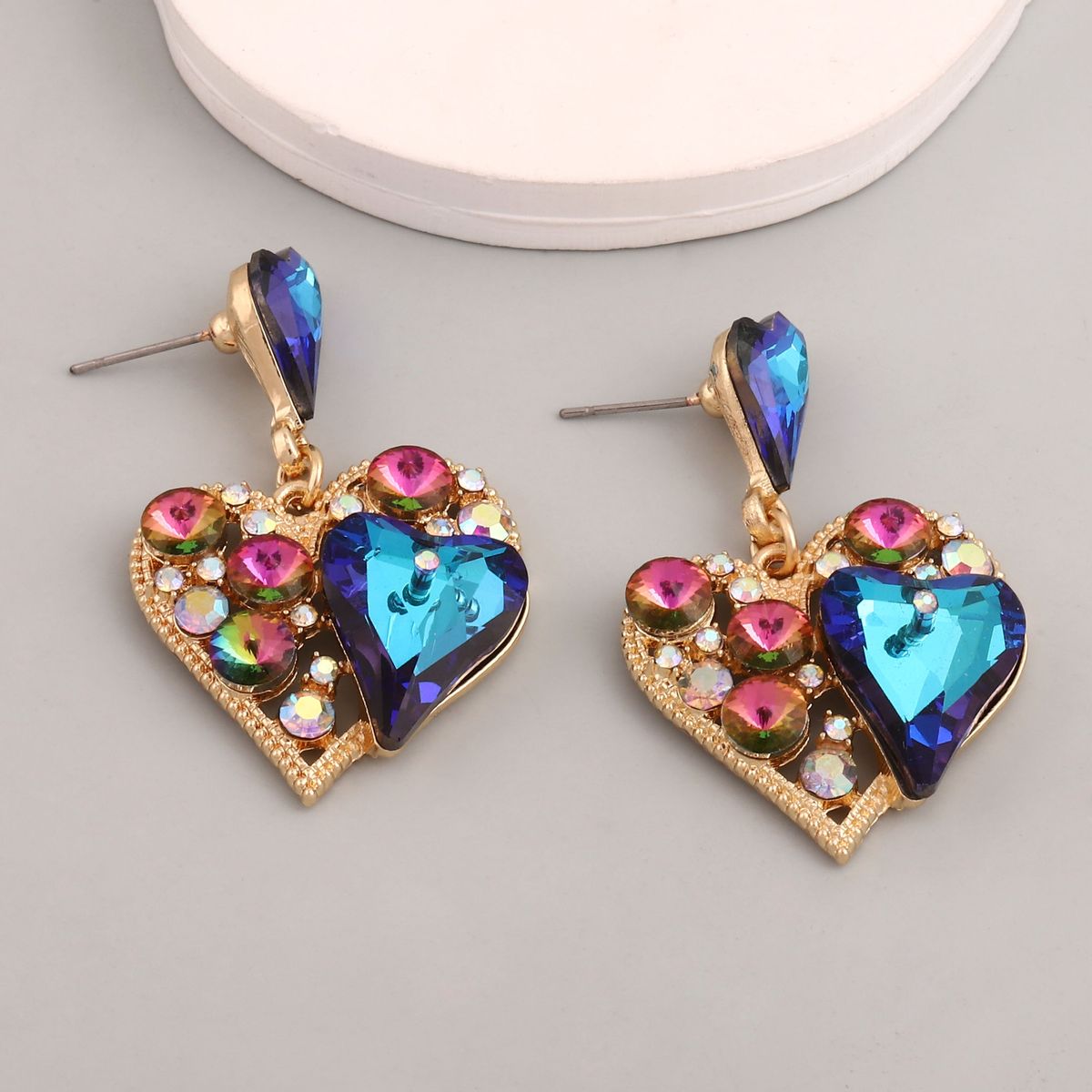 TIOZONEY - Pendientes de cristal de amor femenino