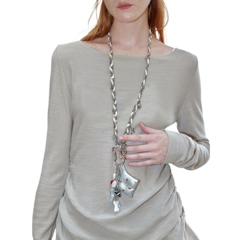 TIOZONEY - Collar Hand Knit Mujer Regalo