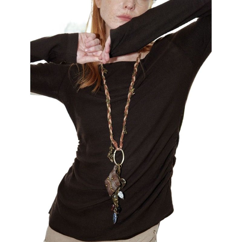 TIOZONEY - Collar Hand Knit Mujer Regalo