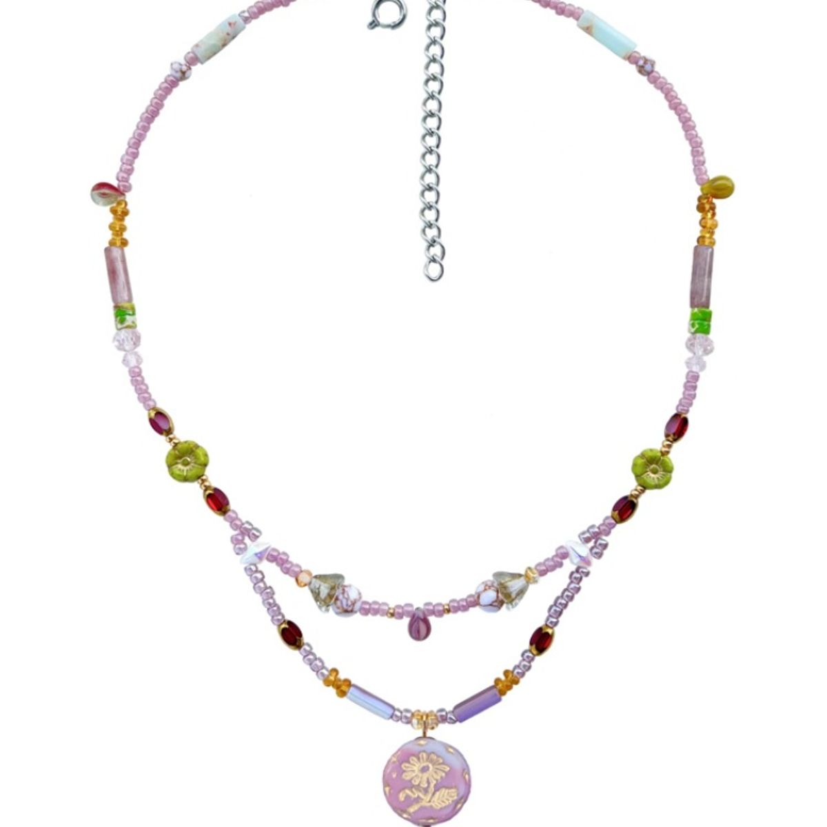 TIOZONEY - Collar Cuentas Hecho A Mano Mujer Regalo