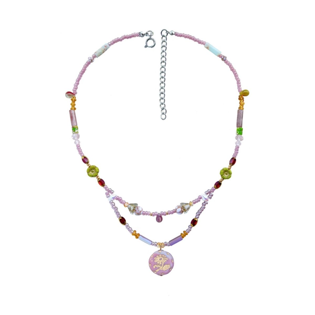 TIOZONEY - Collar Cuentas Hecho A Mano Mujer Regalo