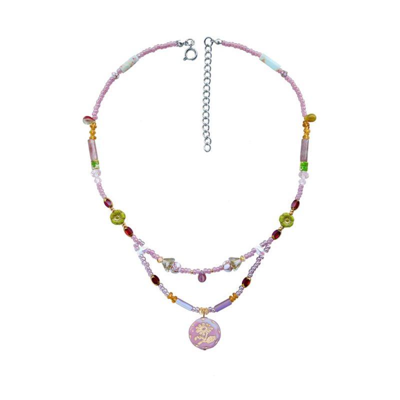 TIOZONEY - Collar Cuentas Hecho A Mano Mujer Regalo