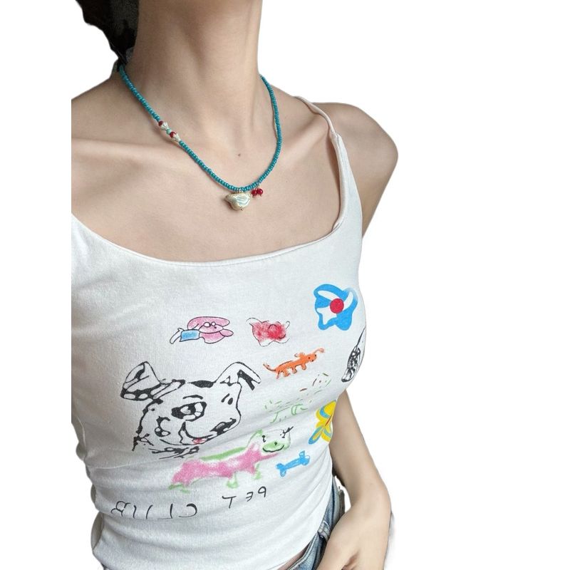 TIOZONEY - Collar Vidrio Hecho a Mano Mujer Regalo