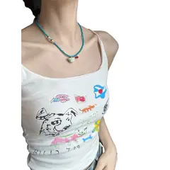 TIOZONEY - Collar Vidrio Hecho a Mano Mujer Regalo