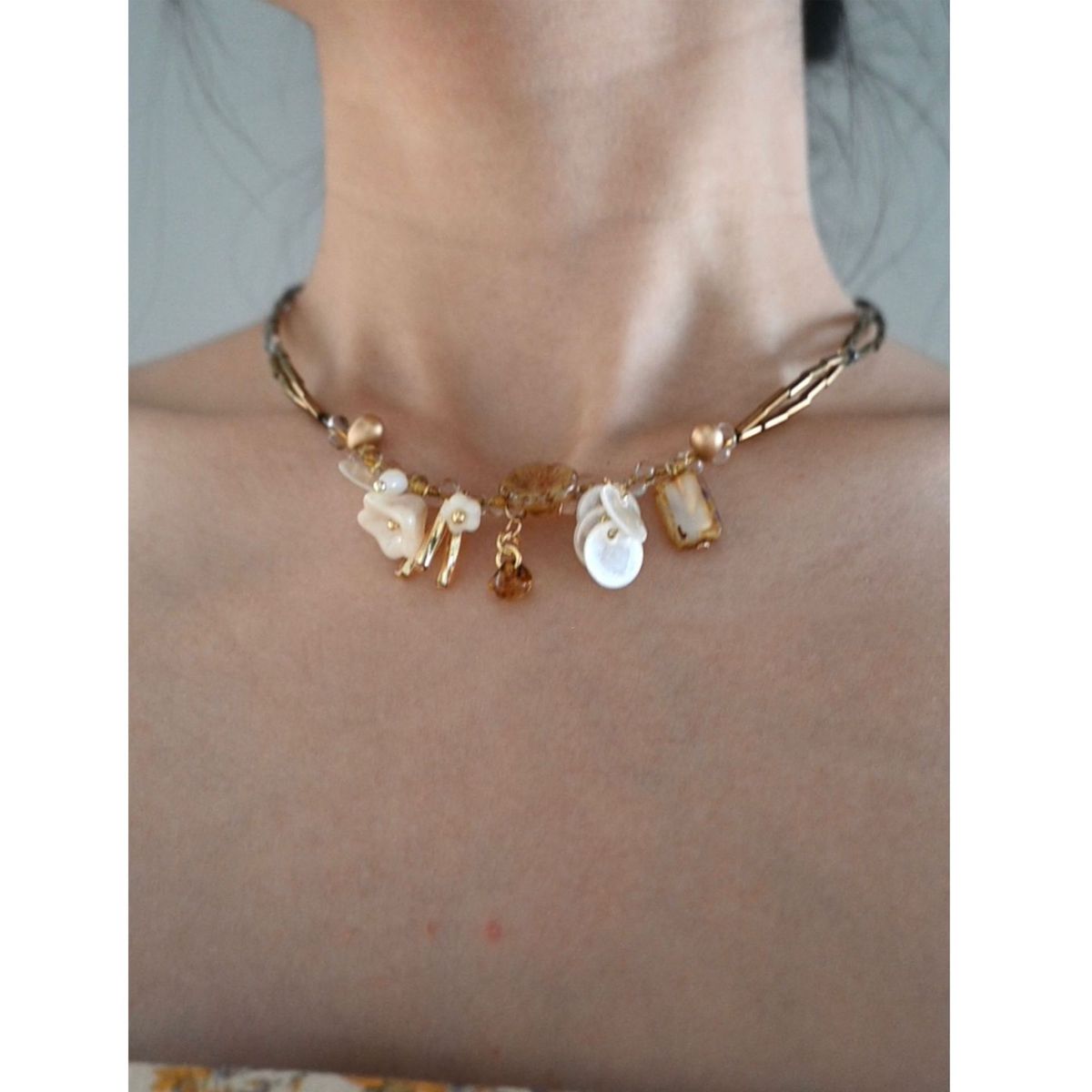 TIOZONEY - Collar Crystal Flowers Mujer Regalo