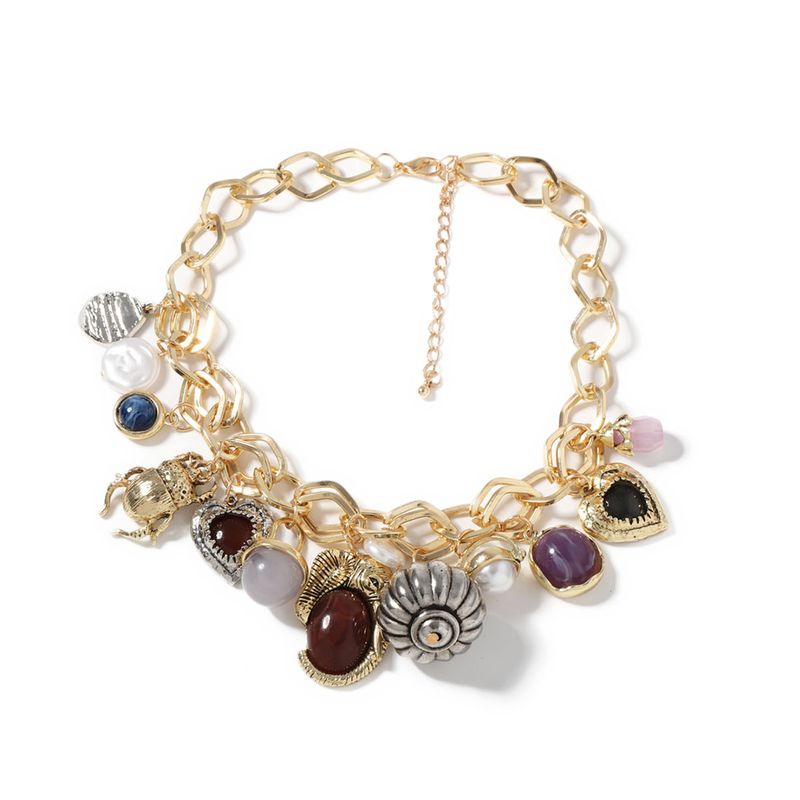 TIOZONEY - Collar de piedra retro joyas de mujer