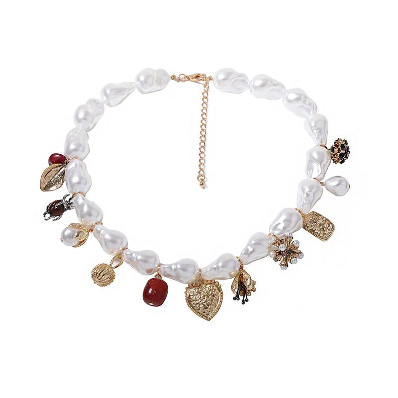 TIOZONEY - Collar de perlas blancas para mujeres
