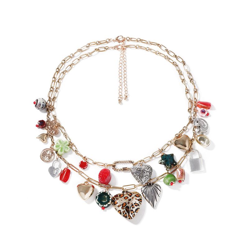 TIOZONEY - Collar de flores de sol en forma de corazón femenino