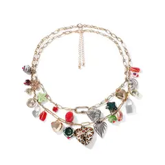 TIOZONEY - Collar de flores de sol en forma de corazón femenino