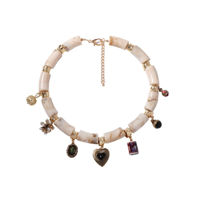 TIOZONEY - Collar de piedra retro joyas de mujer