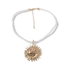 TIOZONEY - Collar de colgante de sol grande para mujeres