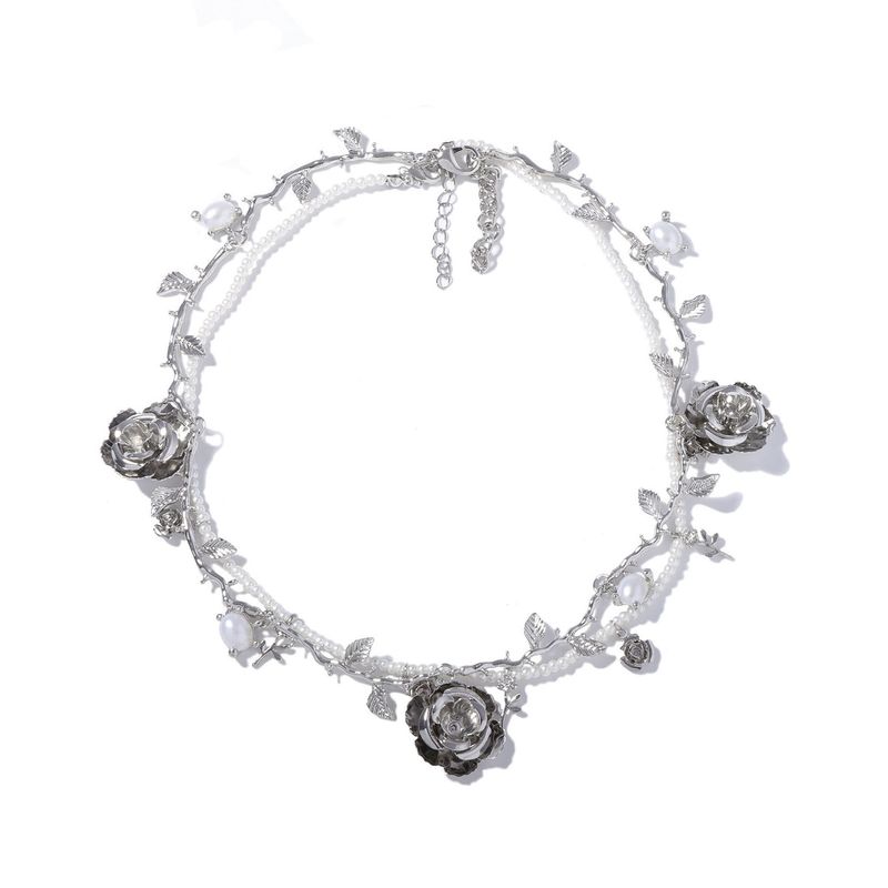 TIOZONEY - Collar de rosas irregular para mujeres