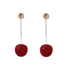 TIOZONEY - 2 pares de pendientes de cereza
