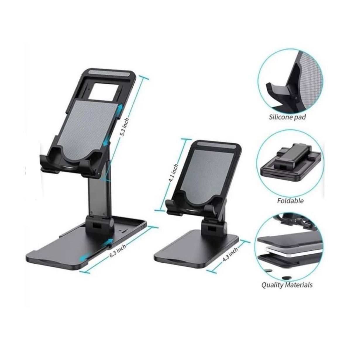 GENERICO - Soporte de teléfonos para escritorios color negro