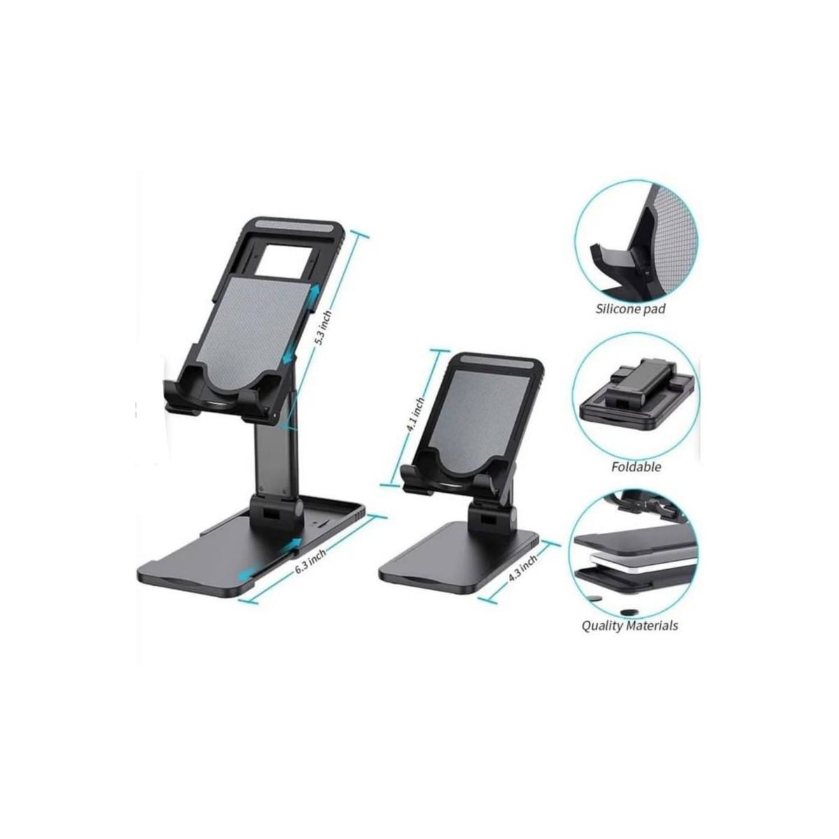 GENERICO - Soporte de teléfonos para escritorios color negro