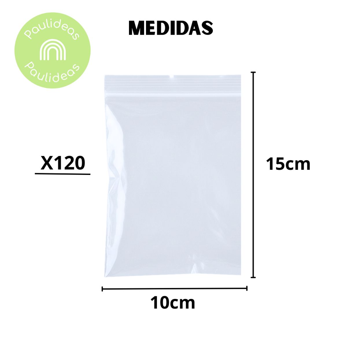 MOTARRO - Pack 120 Bolsas Plásticas Zipper 10x15cm Cierre Hermético