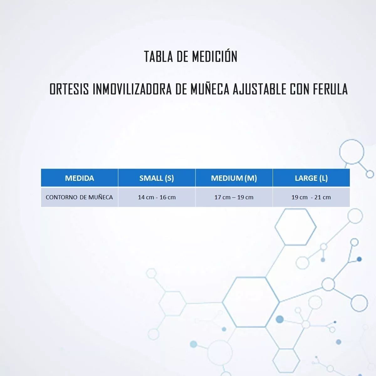 ONEDER - Muñequera Oneder Tendiniti Inmovilizadora Tunel Carpiano M Izquerda