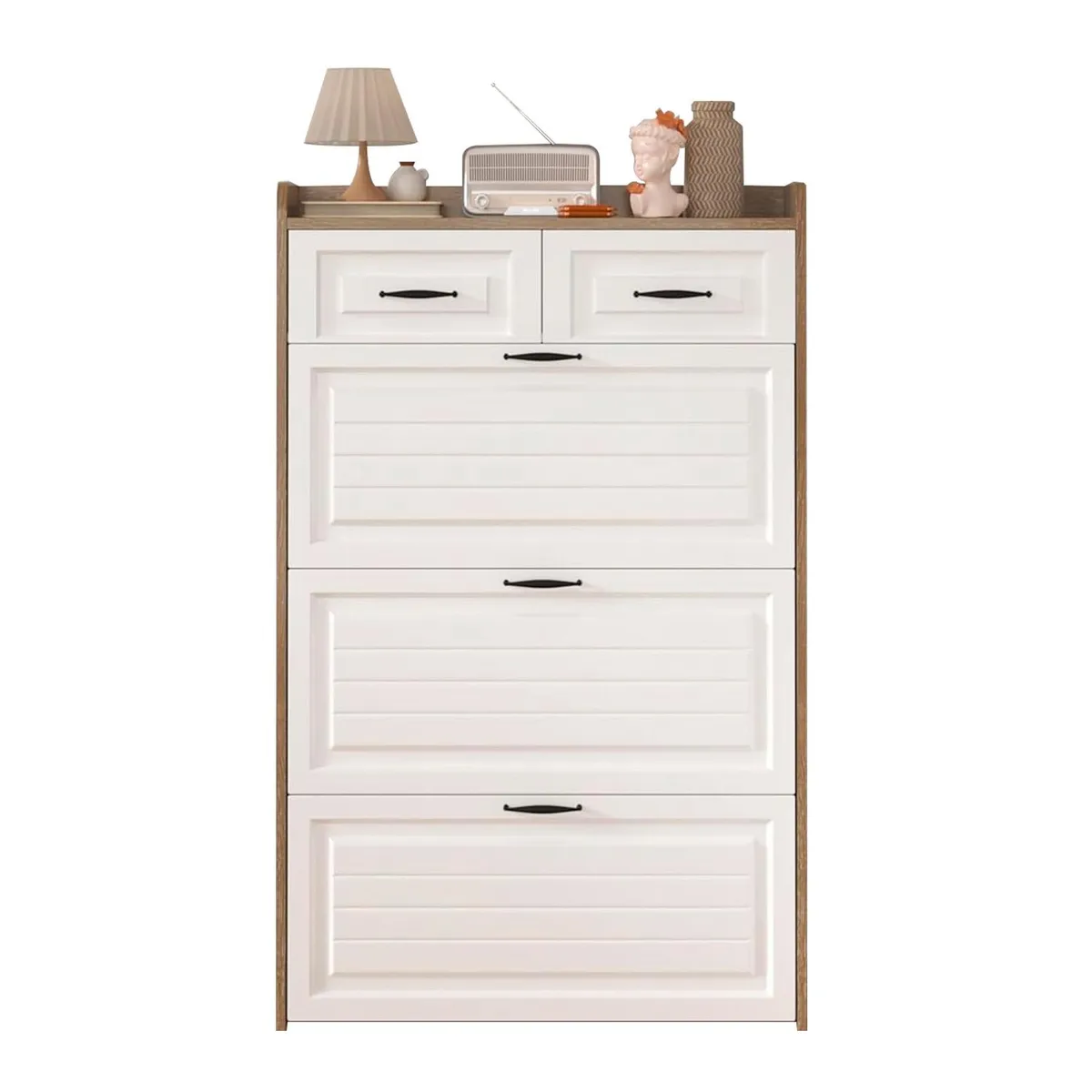 GLOBAL LATIN GROUP - Zapatera de Alta Calidad Organizador de Zapatos con Diseño Sofisticado - Beige