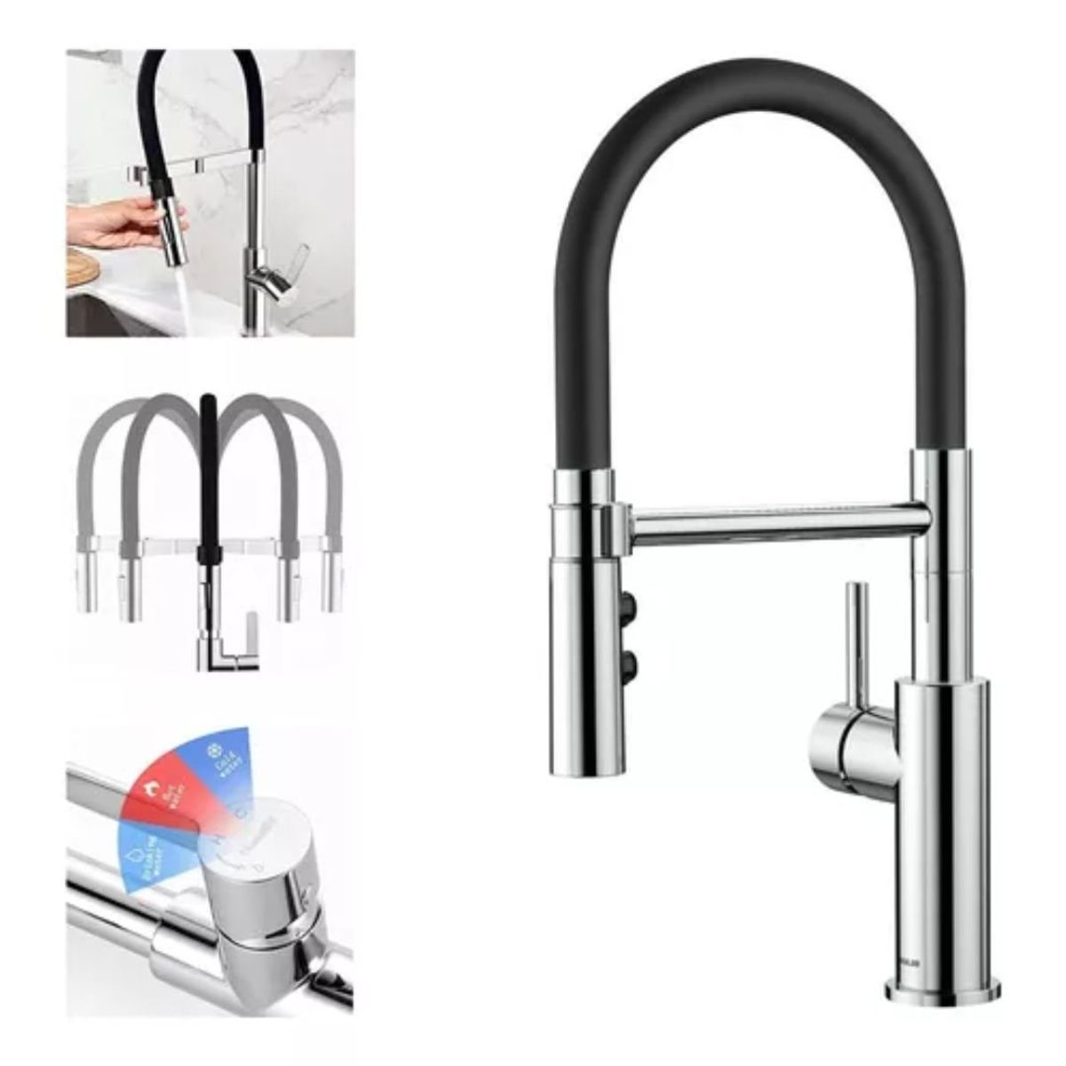 GENERICO - Llave Grifo Lavaplatos De Lujo Cocina Moderna Acero Cromado