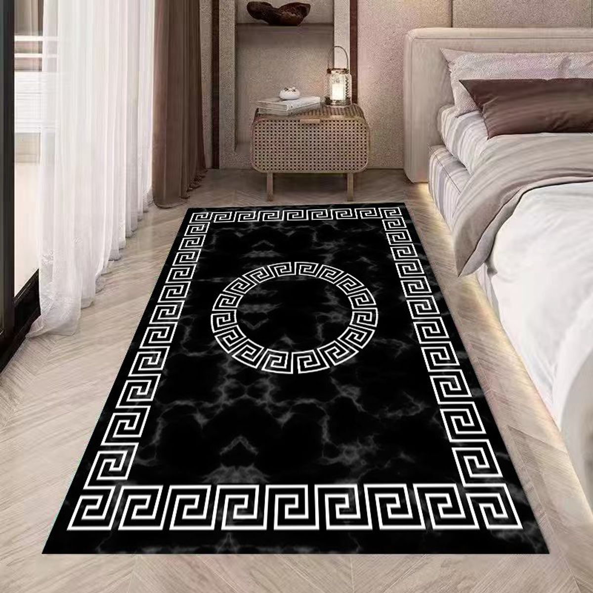 GENERICO - ALFOMBRAS LISAS PARA PASILLOS SIN PELOS CON DISEÑOS TRIDIMENSIONALES