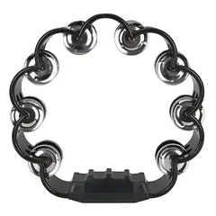 RMX - PANDERO PLASTICO EN FORMA DE FLOR NEGRO
