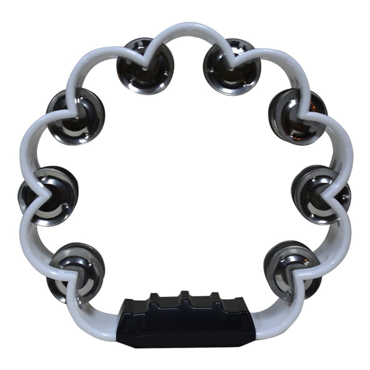 RMX - PANDERO PLASTICO EN FORMA DE FLOR BLANCO RMX