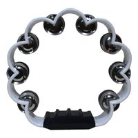 PANDERO PLASTICO EN FORMA DE FLOR BLANCO