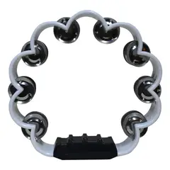 RMX - PANDERO PLASTICO EN FORMA DE FLOR BLANCO