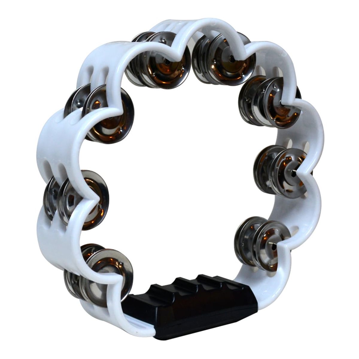 RMX - PANDERO PLASTICO EN FORMA DE FLOR BLANCO RMX