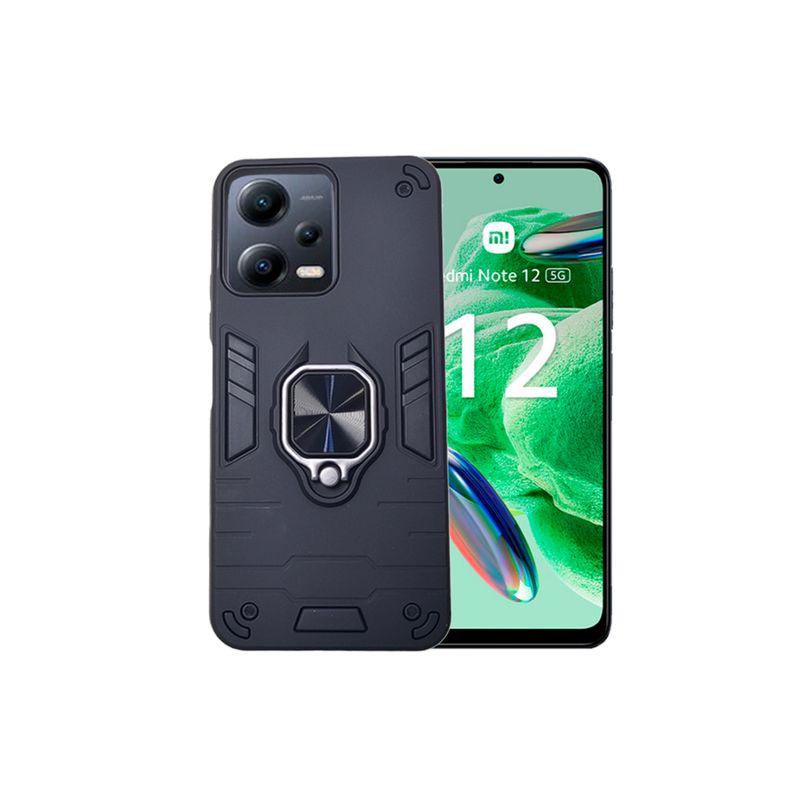 GENERICO - CARCASA ANILLO ANTIGOLPE PARA CELULAR XIAOMI REDMI 12 5G NEGRO