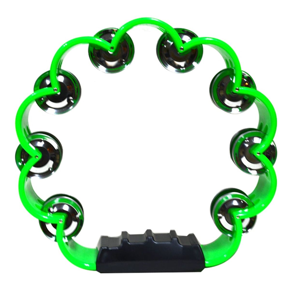 RMX - PANDERO PLASTICO EN FORMA DE FLOR VERDE RMX