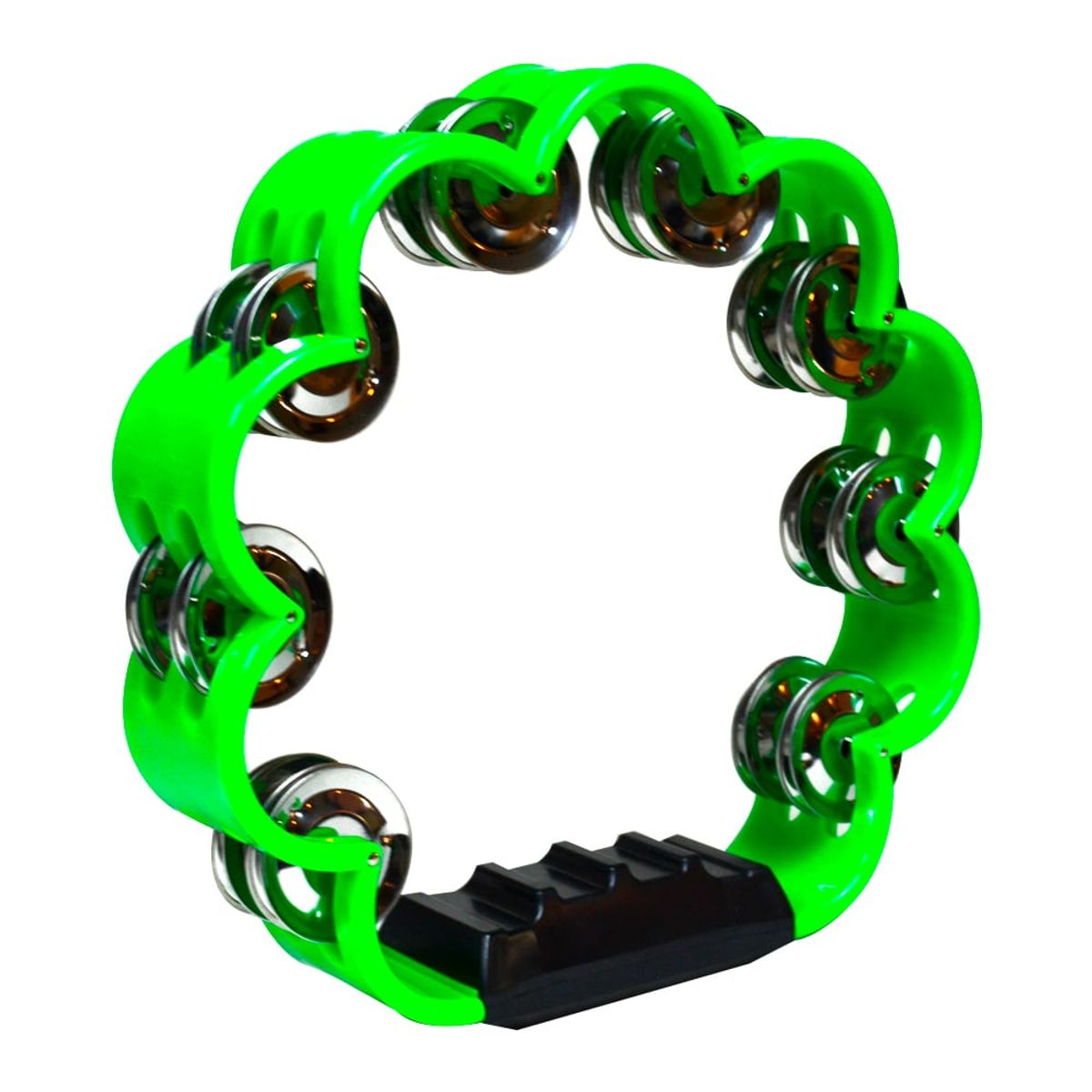 RMX - PANDERO PLASTICO EN FORMA DE FLOR VERDE RMX