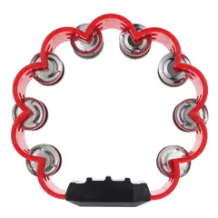 RMX - PANDERO PLASTICO EN FORMA DE FLOR ROJO
