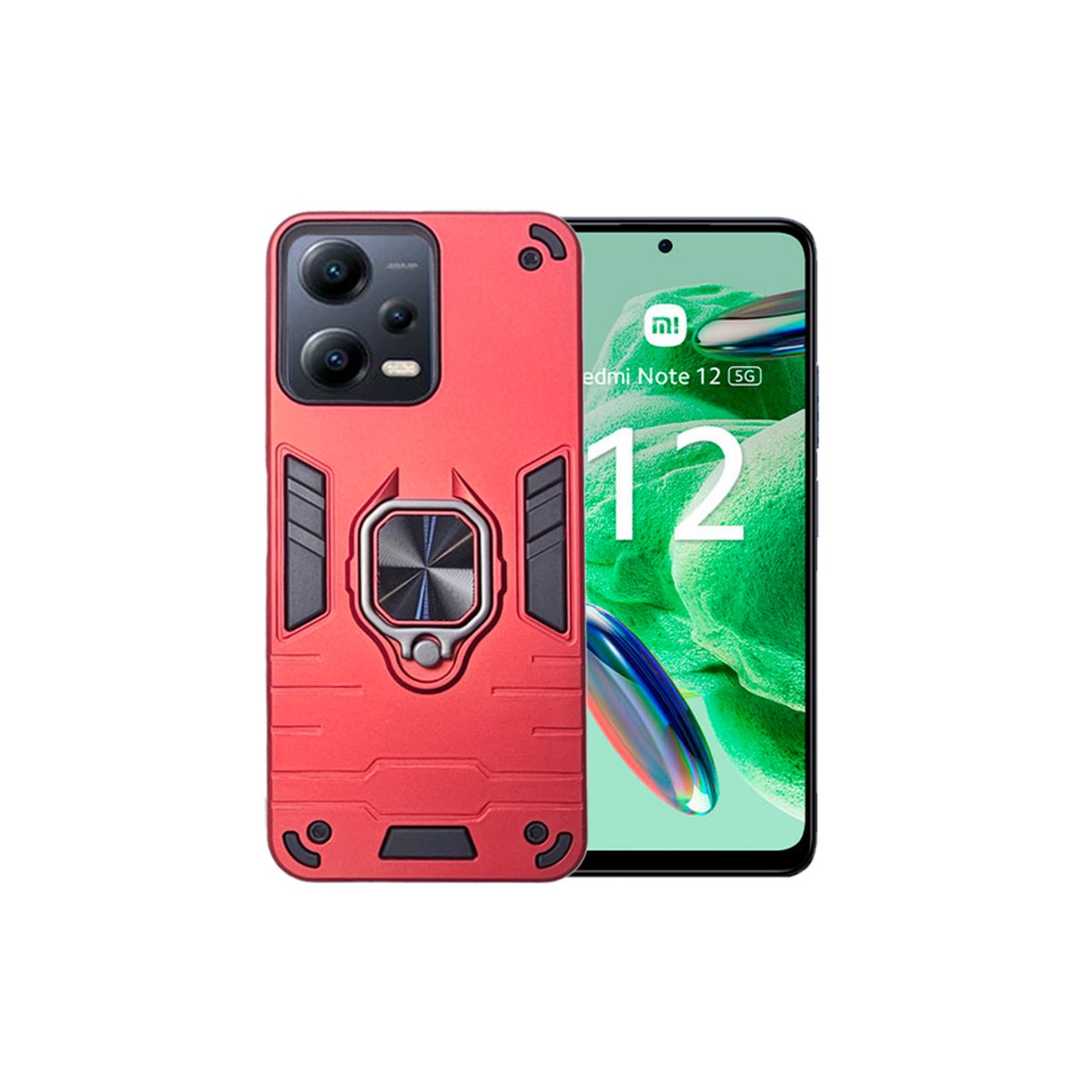 GENERICO - CARCASA ANILLO ANTIGOLPE PARA CELULAR XIAOMI REDMI 12 5G ROJO