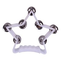 PANDERO FORMA DE ESTRELLA BLANCO TR-10