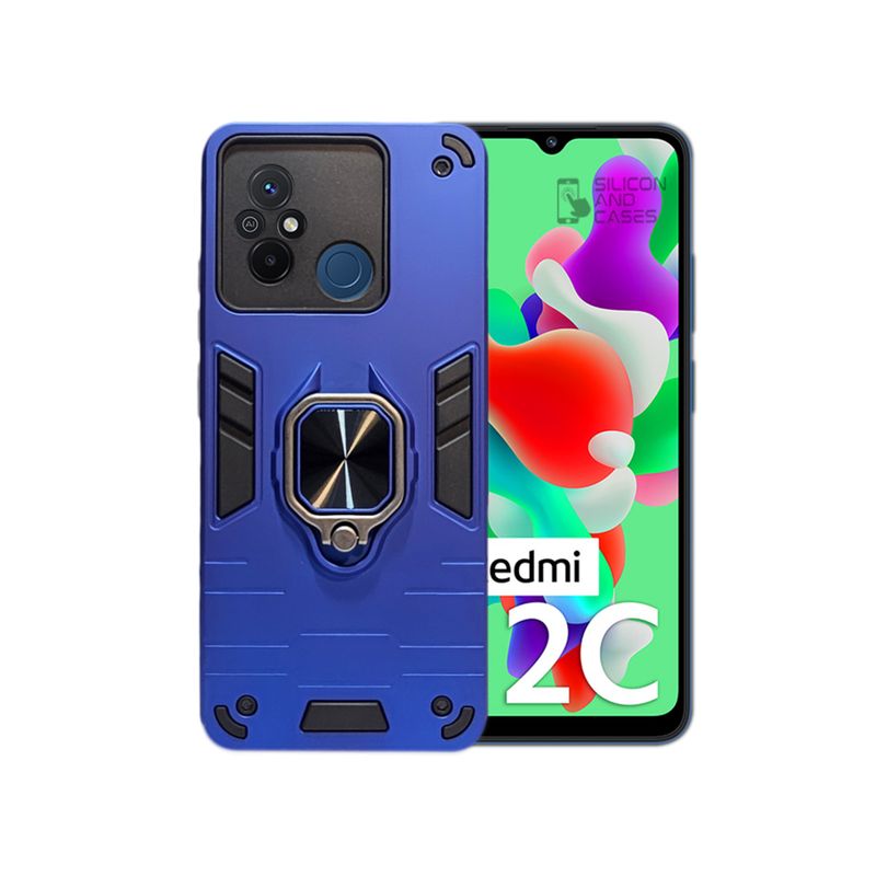 GENERICO - CARCASA ANILLO ANTIGOLPE PARA CELULAR XIAOMI REDMI 12C AZUL