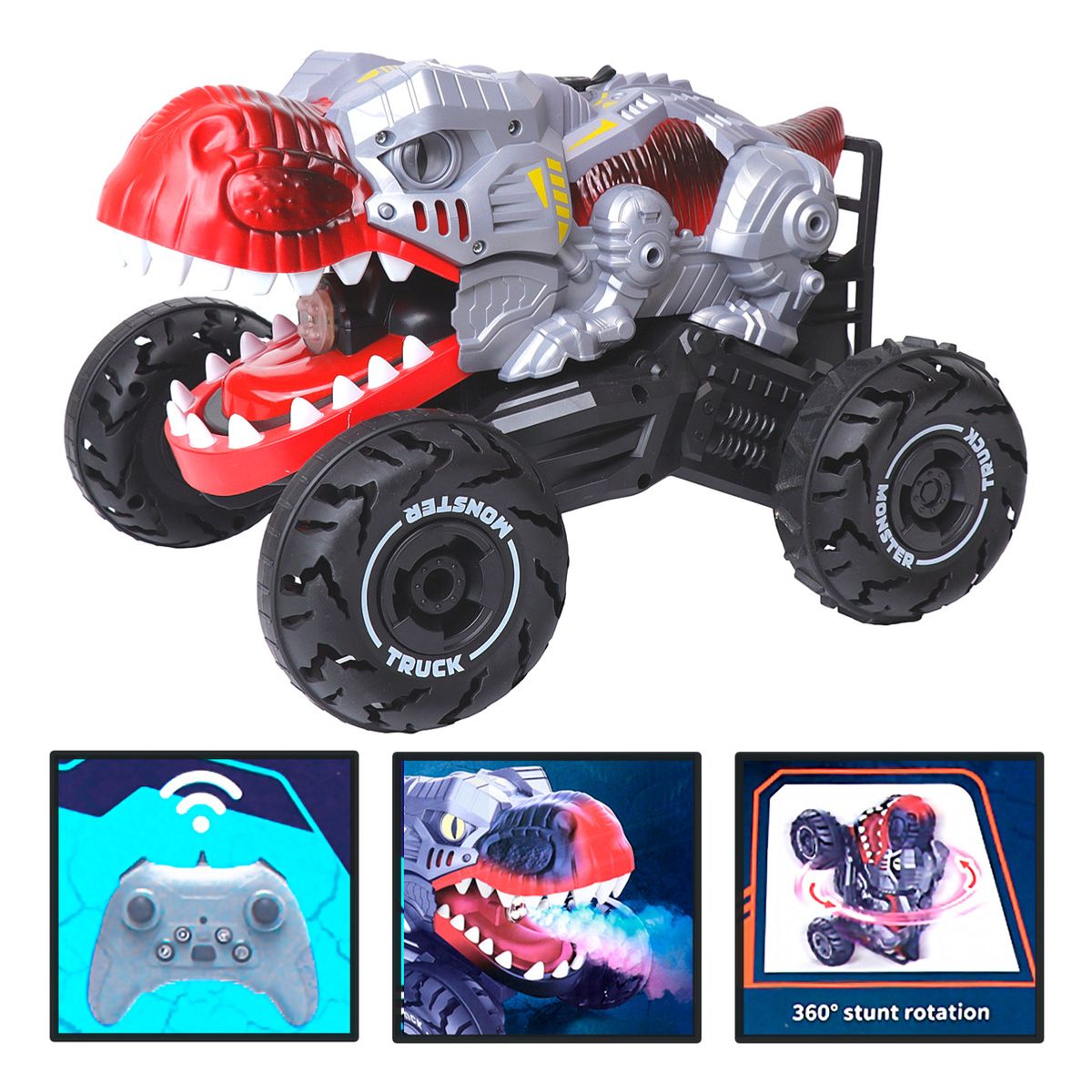 IPLAY - Auto Control Remoto Off Road Dino Robot Acrobatico 360