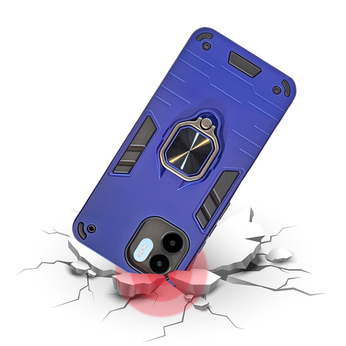 GENERICO - CARCASA ANILLO ANTIGOLPE PARA CELULAR XIAOMI REDMI A1 Y A2 AZUL