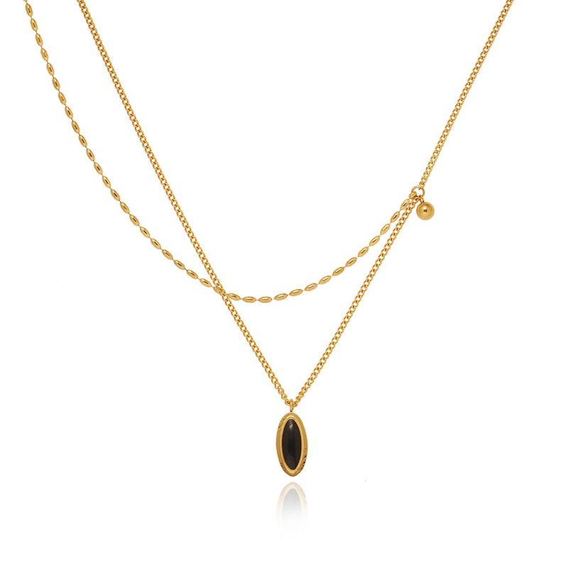 TIOZONEY - Bañado en oro Collar de moda para mujeres