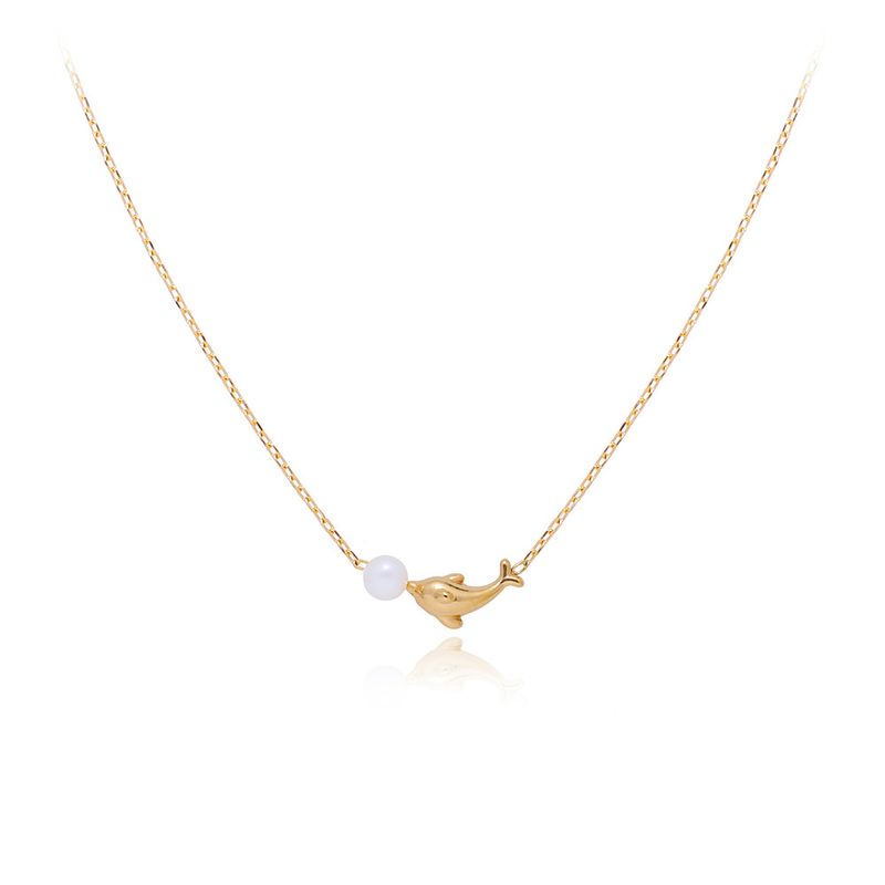 TIOZONEY - Bañado en oro Collar de moda para mujeres